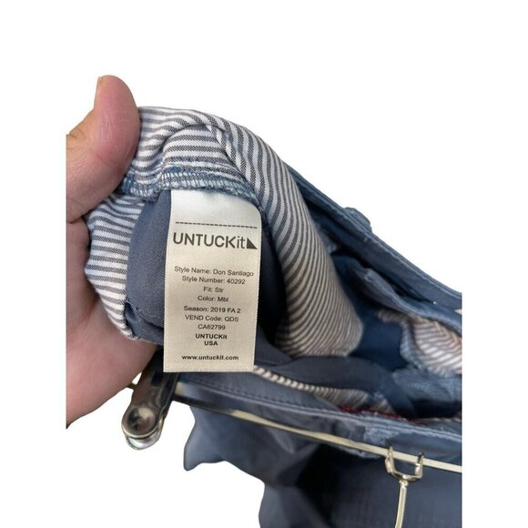 UNTUCKit 32 x 30 Relaxed Don Santiago Blue Flex Chino Pants Cotton - Picture 3 of 6